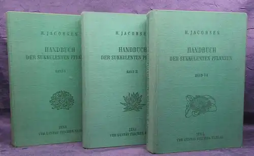 Handbuch der sukkulenten Pflanzen3 Bände 1954 Pflanzenkunde Botanik js