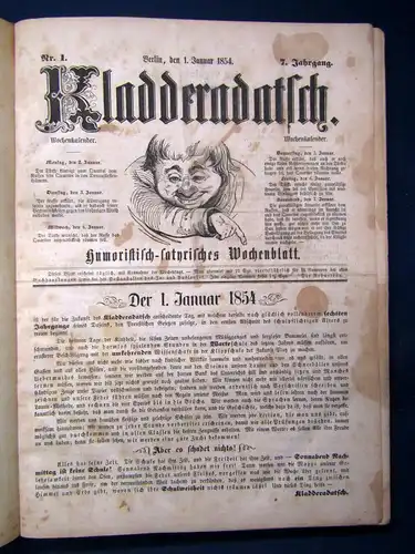 Kladderadatsch 7. Jahrgang 60. Nr. 1854 Humoristisch-satirisches Wochenblatt sf