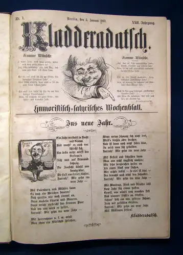 Kladderadatsch 22. Jahrgang 60. Nr. 1869 Humoristisch-satirisches Wochenblatt sf