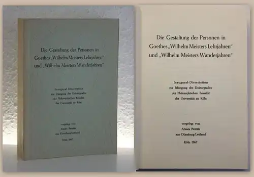 Petritis Die Gestaltung der Personen in Goethes Wilhelm Meisters Lehrjahre 1967