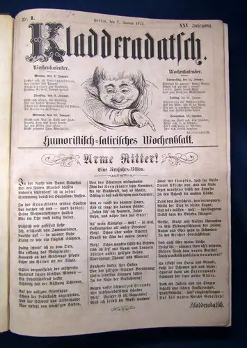Kladderadatsch 25. Jahrgang 60. Nr. 1872 Humoristisch-satirisches Wochenblatt sf