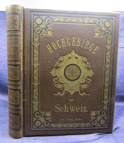 Osenbrüggen Das Hochgebirge der Schweiz um 1880 72 Stahlstiche Landeskunde sf