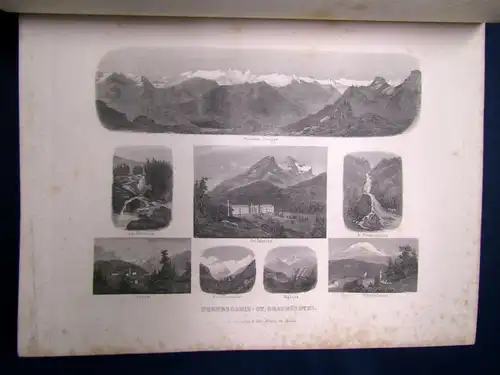 Osenbrüggen Das Hochgebirge der Schweiz um 1880 72 Stahlstiche Landeskunde sf