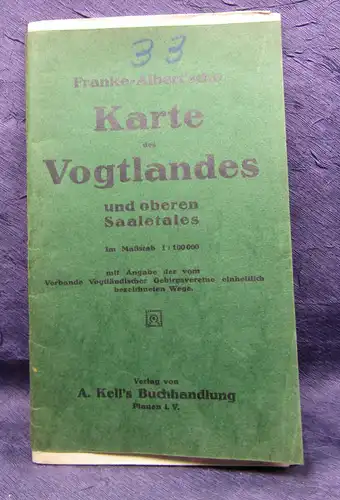 Franke - Albert'sche Karte des Vogtlandes und oberen Saaletales um 1925 sf