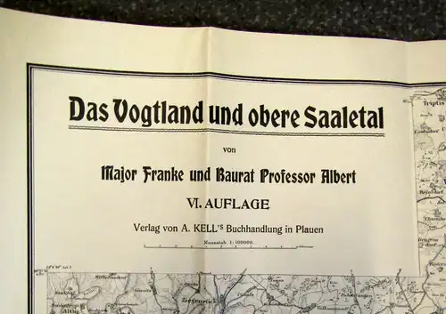 Franke - Albert'sche Karte des Vogtlandes und oberen Saaletales um 1925 sf