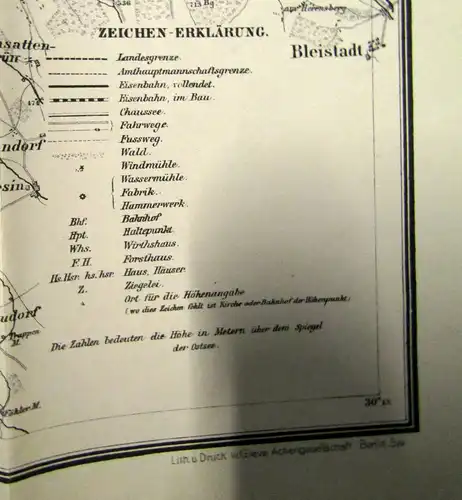 Franke - Albert'sche Karte des Vogtlandes und oberen Saaletales um 1925 sf