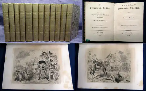 Hoffmann Gesammelte Schriften. 12 Bde 1844-1845 Belletristik Klassiker Roman sf