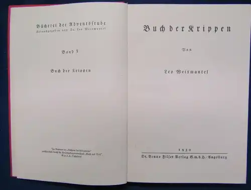 Weismantel Buch der Krippen 1930 Band 3 Wissen Herstellung Zeichnungen js