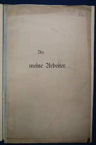 Ein Baustein zur Lösung der socialen Frage 2 Stck. 1871 u. 1896 Manuscript js