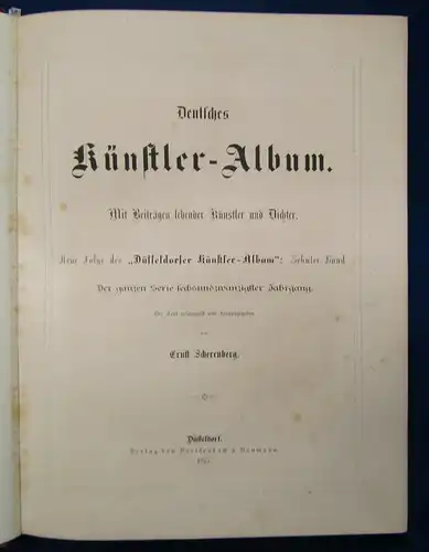 Scherenberg Deutsches Künstler-Album 1877 10 Jg. Beiträge lebender Künstler  js