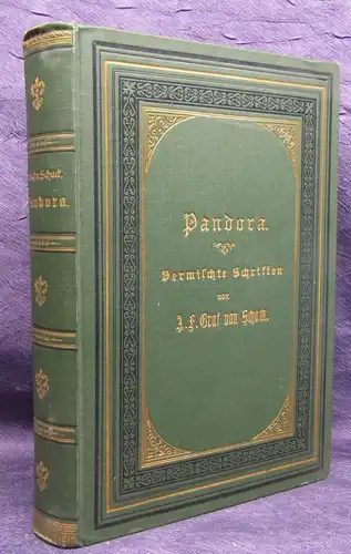 Graf von Schack Pandora vermischte Schriften 1890 Belletristik Literatur js
