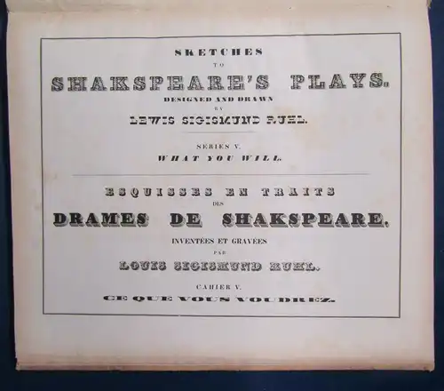 Skizzen zu Shakspeare's Was ihr wollt, gezeichnet gestochen, radirt um 1840 js