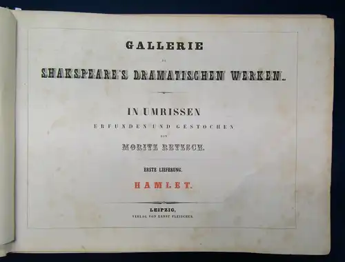 Gallerie zu Shakespear´s Dramatischen Werken 106 gestochene Taf. o.J. um 1845 js