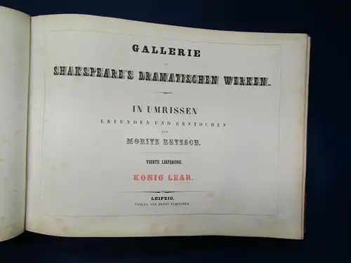 Gallerie zu Shakespear´s Dramatischen Werken 106 gestochene Taf. o.J. um 1845 js