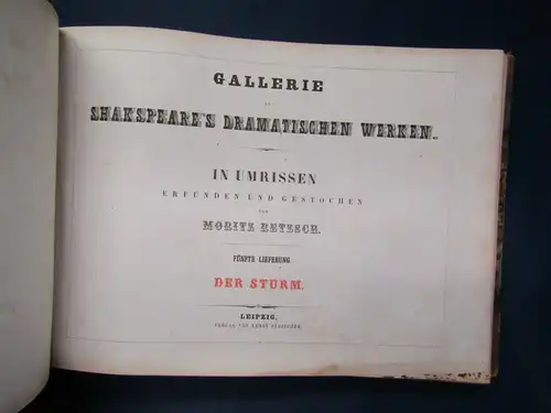 Gallerie zu Shakespear´s Dramatischen Werken 106 gestochene Taf. o.J. um 1845 js