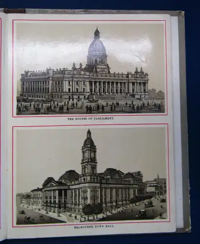 Leporello von Melbourne Views um 1890 Ortskunde Australien Architektur sf