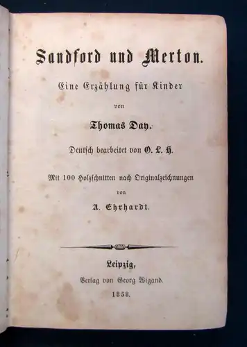 Day Sandford und Merton (Eine Erzählung für Kinder) 1858 Geschichten sf
