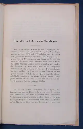 Einladungsschrift des hennebergischen alterthumsforschenden Meiningen 1878 js