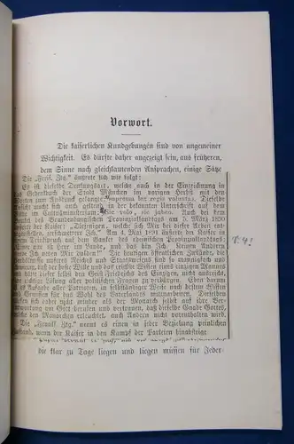 Autorität oder Selbstbestimmung Zur Beleuchtung der Kaiserrede 1892 selten js