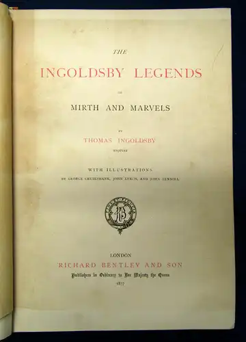 Ingoldsby The Ingoldsby Legends or Mirth and Marvels 1877 Geschichten sf