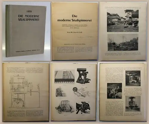 Lieb Die moderne Sisalspinnerei um 1930 Lehrgang Technik Spinnen Agavenfaser xz