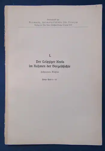 Richter I Der Leipziger Kreis im Rahmen der Vorgeschichte 1927 Sachsen js