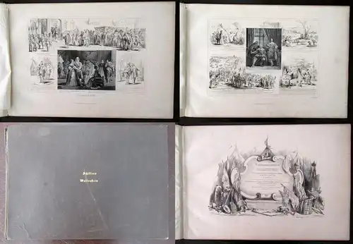Loeiollot Begleitung zu Schillers Wallenstein um 1840 16 lithogr. Tafeln  js