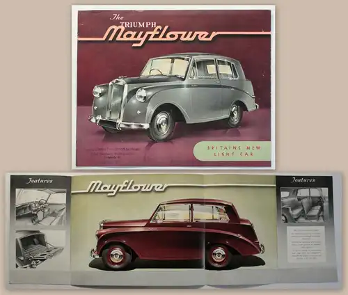 Original Werbeprospekt Brochure Triumph Mayflower 1951 Oldtimer Automobil xz