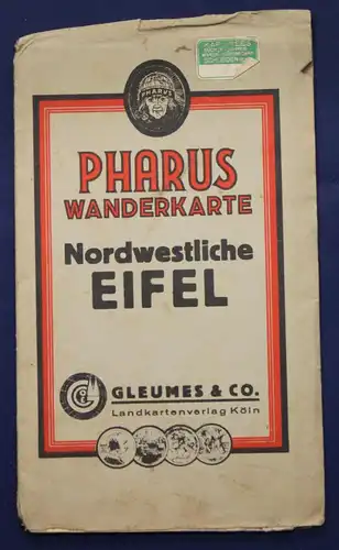 Pharus-Plan Eifel um 1925 Maßstab 1:80000 Stadtplan mit Straßenverzeichnis sf