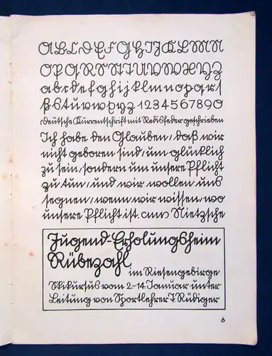 Hampel Schriftschreiben wichtigste deutsche u. lateinische Schriften um 1925 js