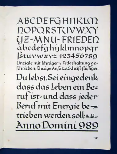 Hampel Schriftschreiben wichtigste deutsche u. lateinische Schriften um 1925 js