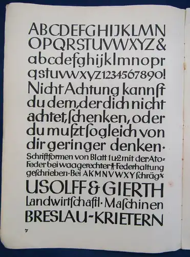 Hampel Schriftschreiben wichtigste deutsche u. lateinische Schriften um 1925 js