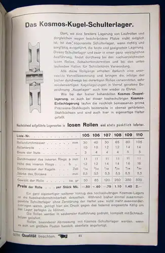 Marke Kosmos Wichtiges über Schiebetüren und ihren Beschlag o. J. Wissen js