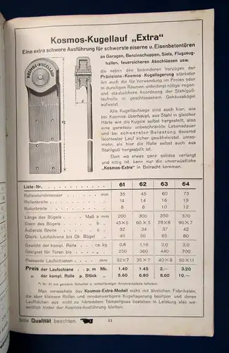 Marke Kosmos Wichtiges über Schiebetüren und ihren Beschlag o. J. Wissen js