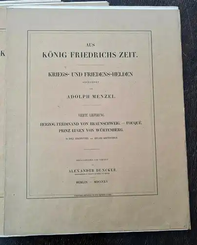 Friedrich II. von Preussen Aus König Friedrichs Zeit. 4 Lieferungen 1854/55 sf