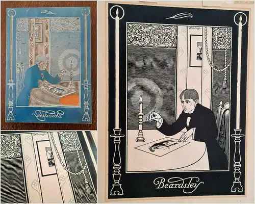 Carl S. Junge - Beardsley am Zeichen - Feder und weiße Gouache auf Karton sf