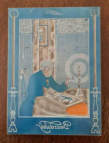 Carl S. Junge - Beardsley am Zeichen - Feder und weiße Gouache auf Karton sf