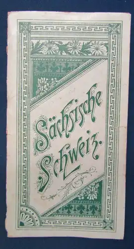 Leporello Sächsische Schweiz um 1890 96 cm Länge fachmännisch hinterlegt js