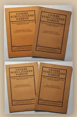 Konvolut Unsere Schuljugend Daheim 4 Hefte um 1930 Erziehung Pädagogik xy