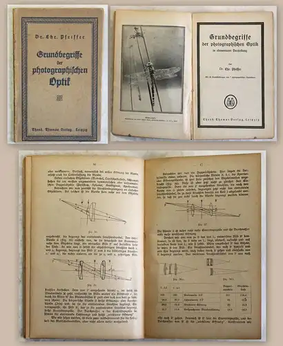 Pfeiffer Grundbegriffe der photographischen Optik 1920 Fotografie Anleitung xz