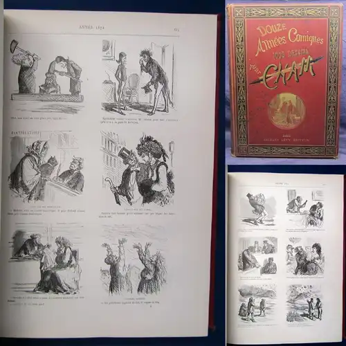 Halevy Douze Annees Comiques Par Cham 1868- 1879 1,000 Gravures 1880 js