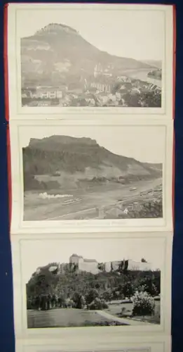 Leporello Festung Königstein in Sachsen 1925 Sachsen Ortskunde Landeskunde js