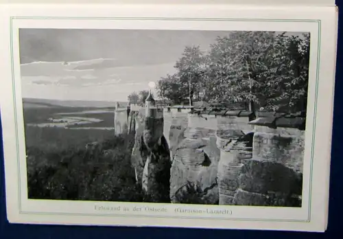 Leporello Festung Königstein in Sachsen 1925 Sachsen Ortskunde Landeskunde js