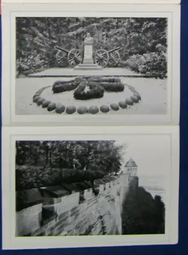 Leporello Festung Königstein in Sachsen 1925 Sachsen Ortskunde Landeskunde js