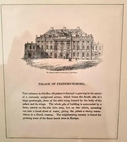 Batty, Robert Entwurfszeichnung als Volage zu Stichen. Schloss Amelienborg sf