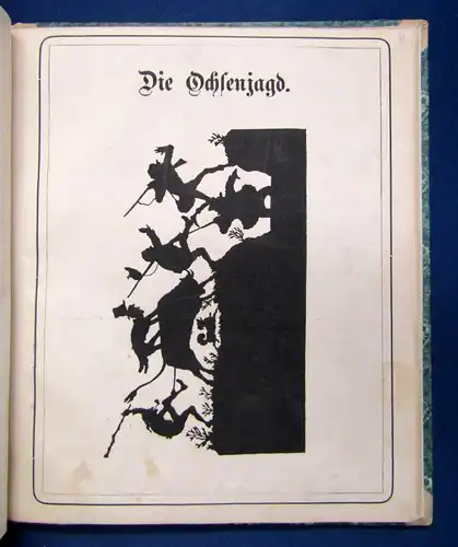Konewka Das schwarze Bilderbuch 1874 mit 13 Textholzschnitten nach Silhouette sf