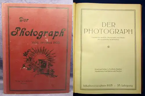 Der Photograph Fachblatt f. sämtliche Photographen u. Händler 1923 33.Jahrg. js