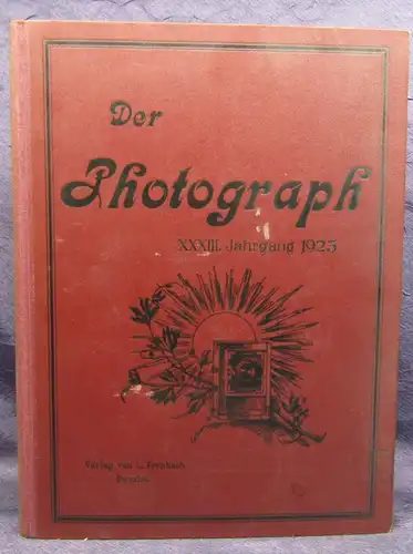 Der Photograph Fachblatt f. sämtliche Photographen u. Händler 1923 33.Jahrg. js