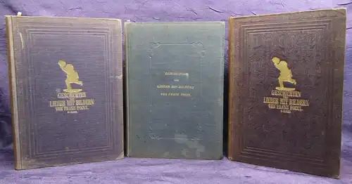 Geschichten u. Lieder mit Bildern v. Franz Pocci 1-3 komplett EA Rühmann 1841 js
