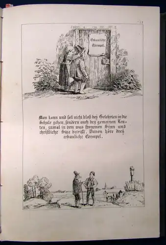 Geschichten u. Lieder mit Bildern v. Franz Pocci 1-3 komplett EA Rühmann 1841 js